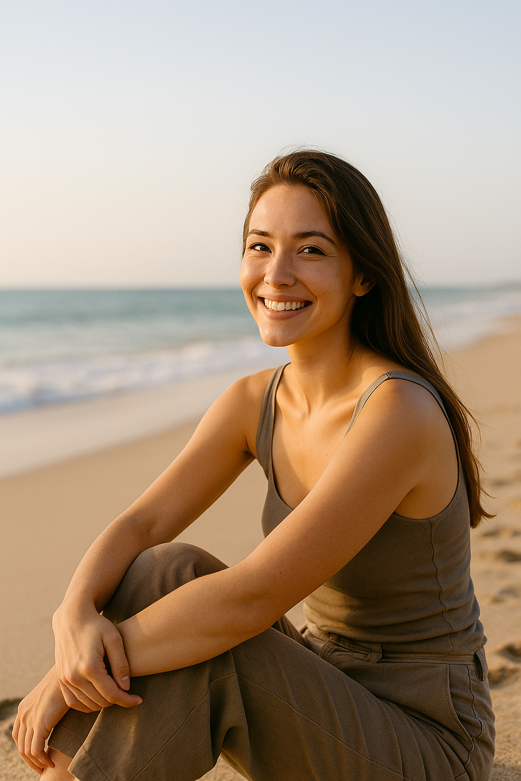 Woman relaxing on beach representing passive investing lifestyle